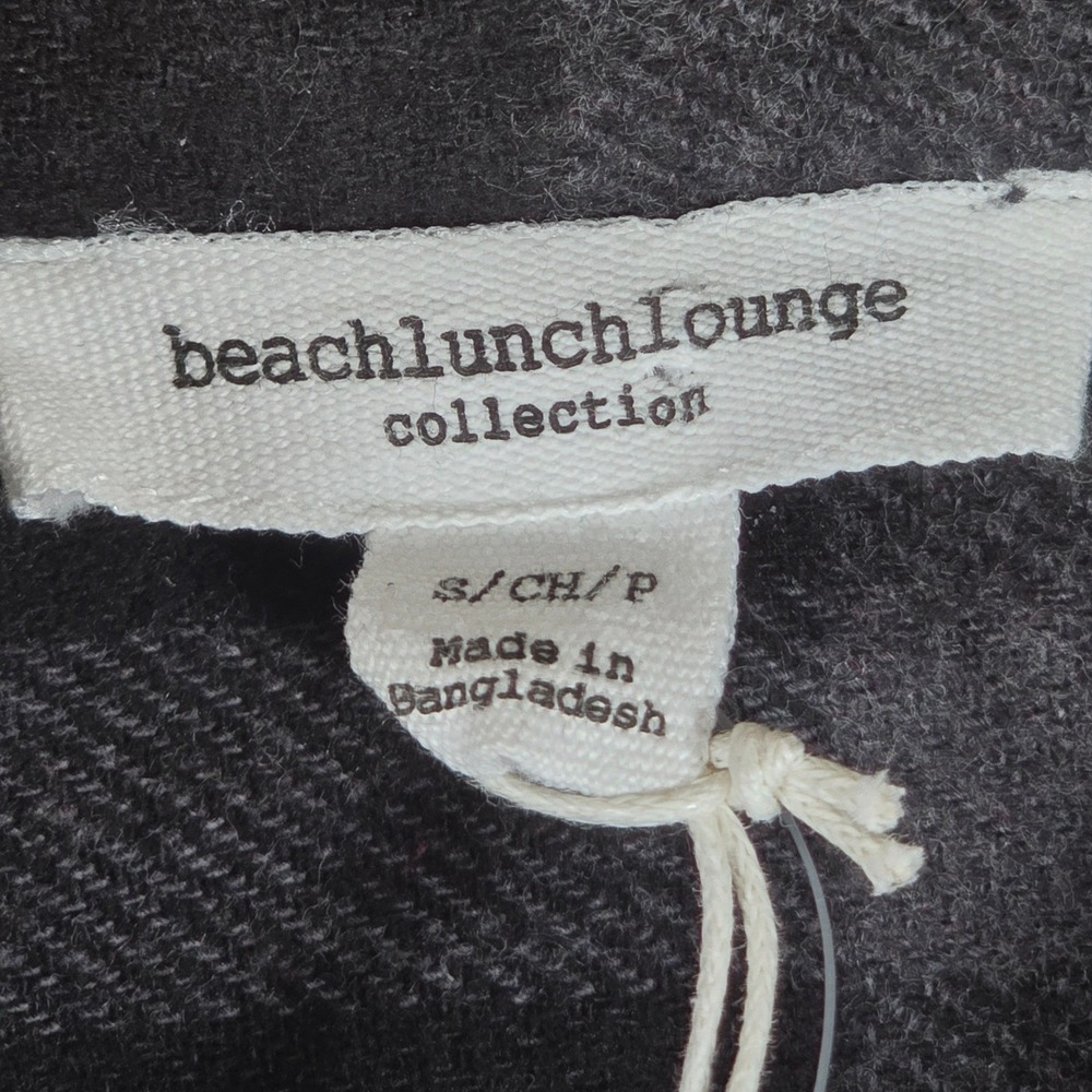 Beach Lunch Lounge Ella Plaid‎ Shacket  Shirt Jacket Stainless Steel Sz Small - Picture 3 of 9